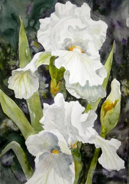 weiße Blume Ölgemälde
